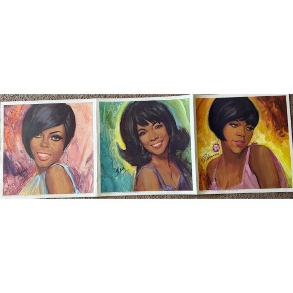 Vintage 1967 The Supremes Motown Records Promo Poster Diana Mary Florence Art